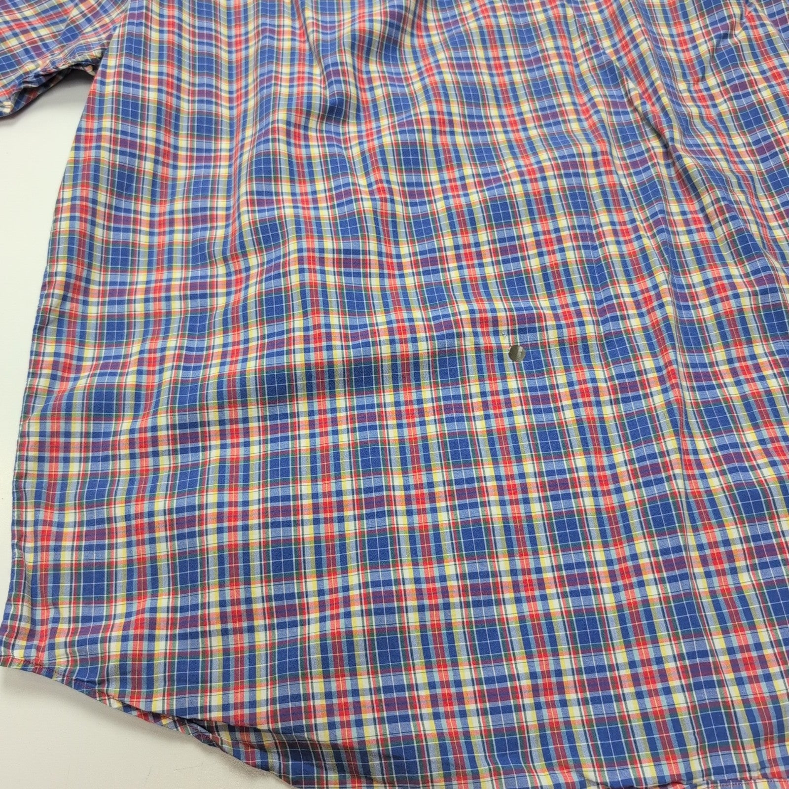Chemise Ralph Lauren XL Bleue Rouge Manches Courtes Logo Bleu