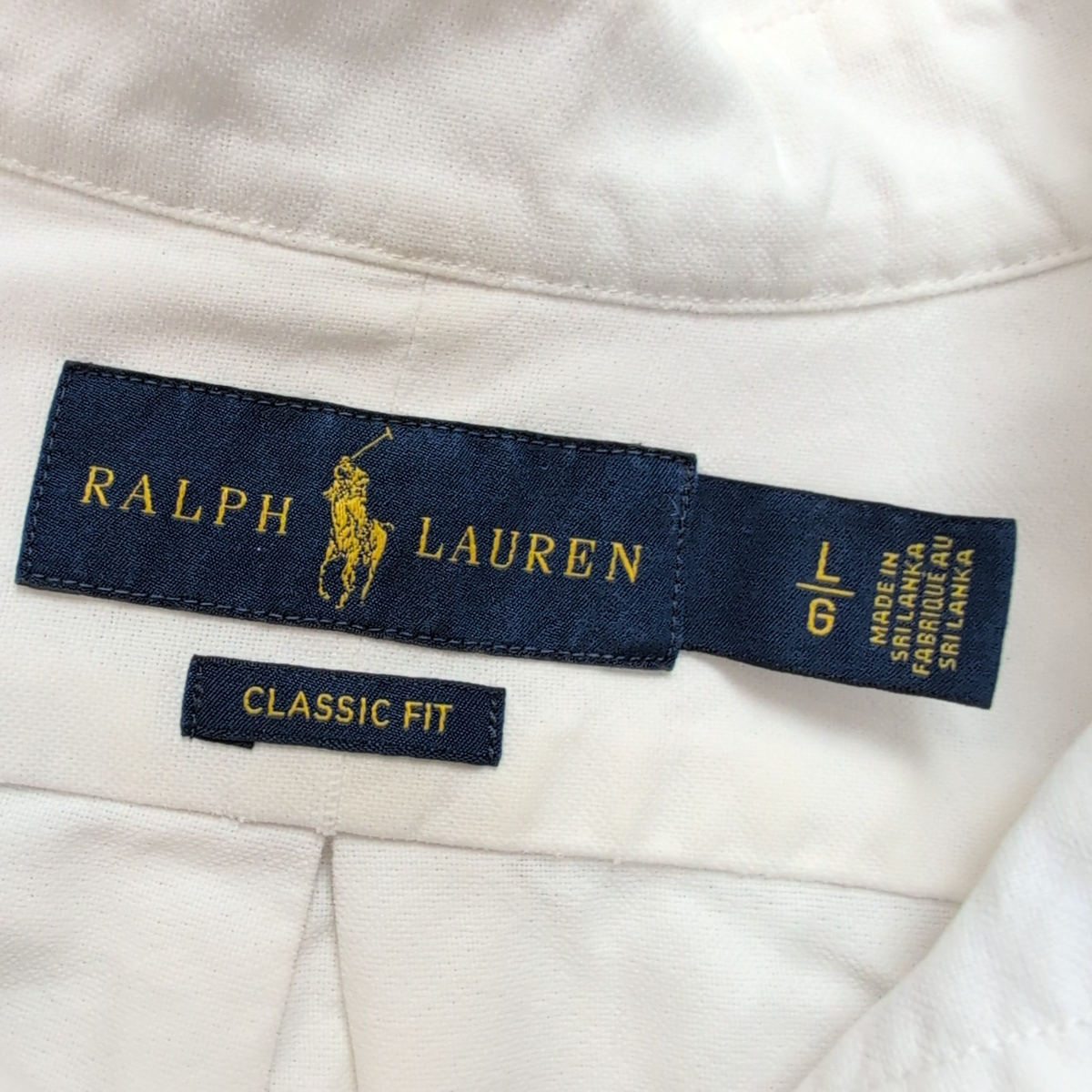 Chemise Ralph Lauren Taille L Classic Fit Coton Logo Marron Sri Lanka