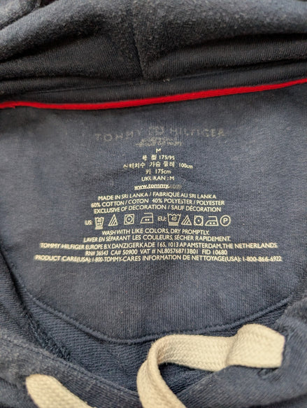 Sweat Fin à Capuche Tommy Hilfiger Bleu Marine - Logo Brodé - Taille M