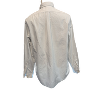 Chemise Ralph Lauren L Oxford Blanc Logo Marron Coton Manches longues