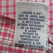 Chemise Ralph Lauren à Petits Carreaux Rose et Blanc Manches Longues Taille M