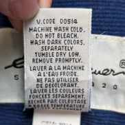 Chemise EDDIE BAUER T.L TALL Velours Côtelé Bleu Vtg Poches Boutons Cachés