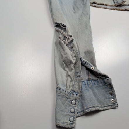 Chemise Wrangler 2XL Tall Jean Western Vintage GRUNG manches longues