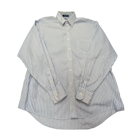 Chemise CHAPS blanche à rayures bleues taille M / L #145e