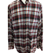 🌲 CHEMISE FLANELLE PERFORMANCE CHAPS XL (TG) CARREAUX NOIR ROUGE ORANGE