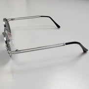 Lunettes de soleil rondes style Y2K Hippie en métal chromé ☮️