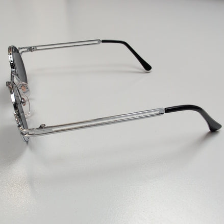 Lunettes de soleil rondes style Y2K Hippie en métal chromé ☮️