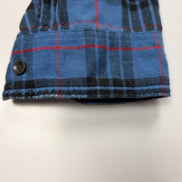 Chemise L.L. BEAN Flanelle Vintage Carreaux Bleu Noir Manches Longues Taille XL