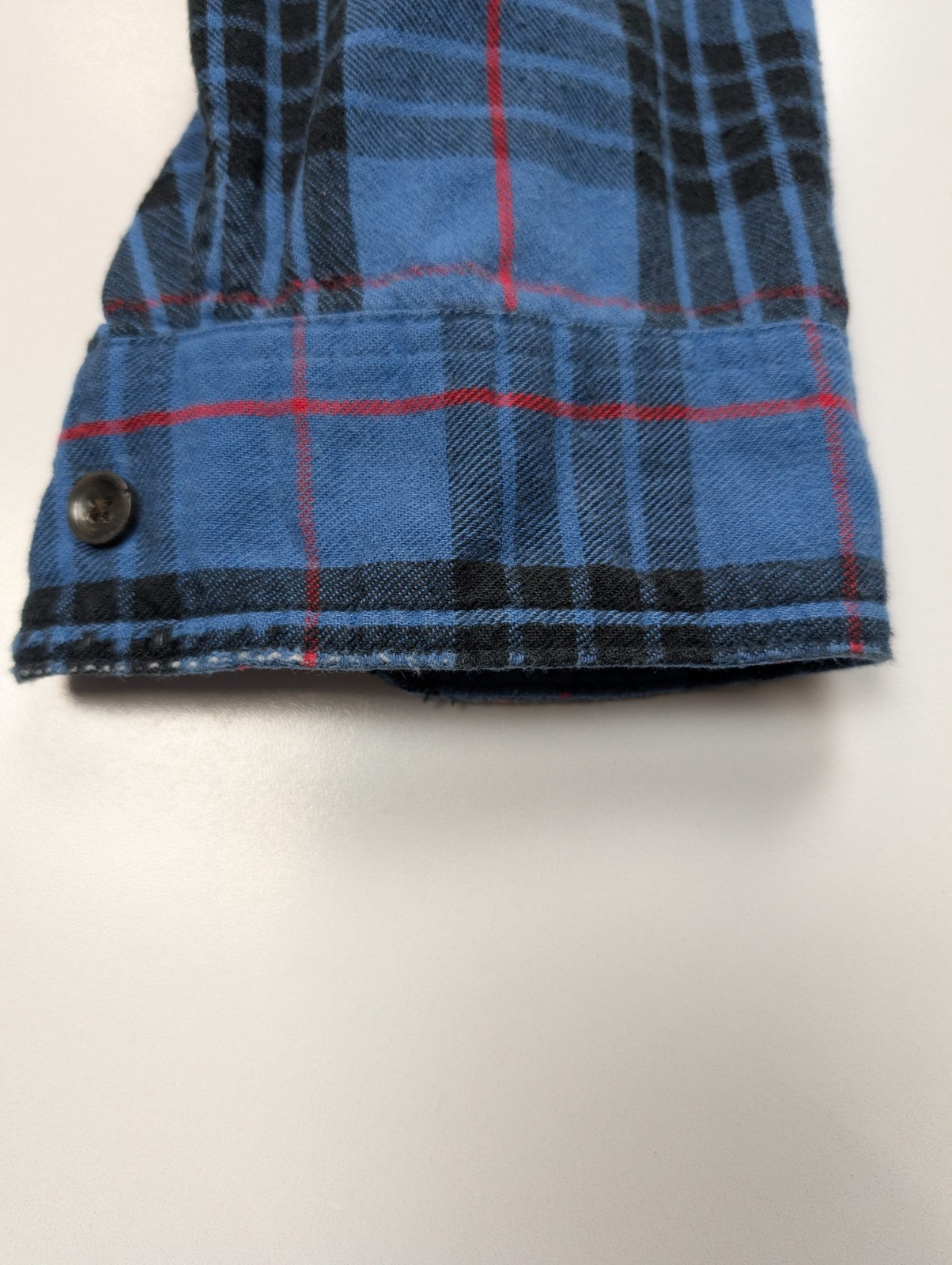 Chemise L.L. BEAN Flanelle Vintage Carreaux Bleu Noir Manches Longues Taille XL