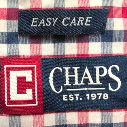 Chemise Chaps Carreaux Bleu Blanc Rouge Taille M Manches courtes
