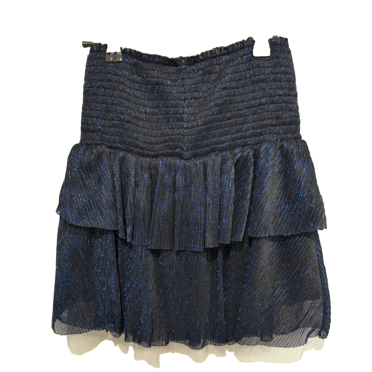 Mini Jupe Neo Noir Femme T34 Bleu Brillante Stretch Neuve Étiquette