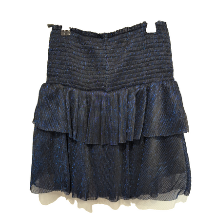 Mini Jupe Neo Noir Femme T34 Bleu Brillante Stretch Neuve Étiquette