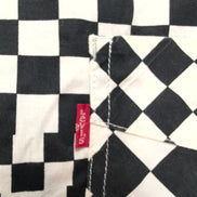 Chemise Levi's XL Noir Blanc Damier Checkerboard Logo Manches Courtes