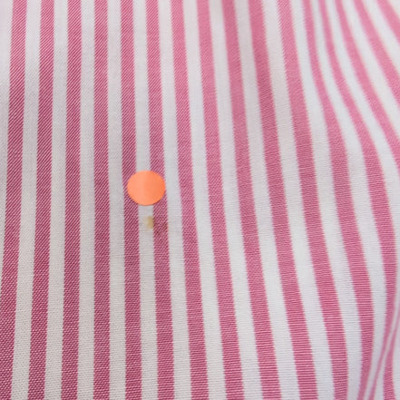 Chemise Docker's Manches Courtes Rayée Rouge - Taille XL (taille comme 2XL)