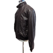 Vintage Stratojac Leather Bomber Jacket 42 Harrington Burgundy Veste Cuir |49c