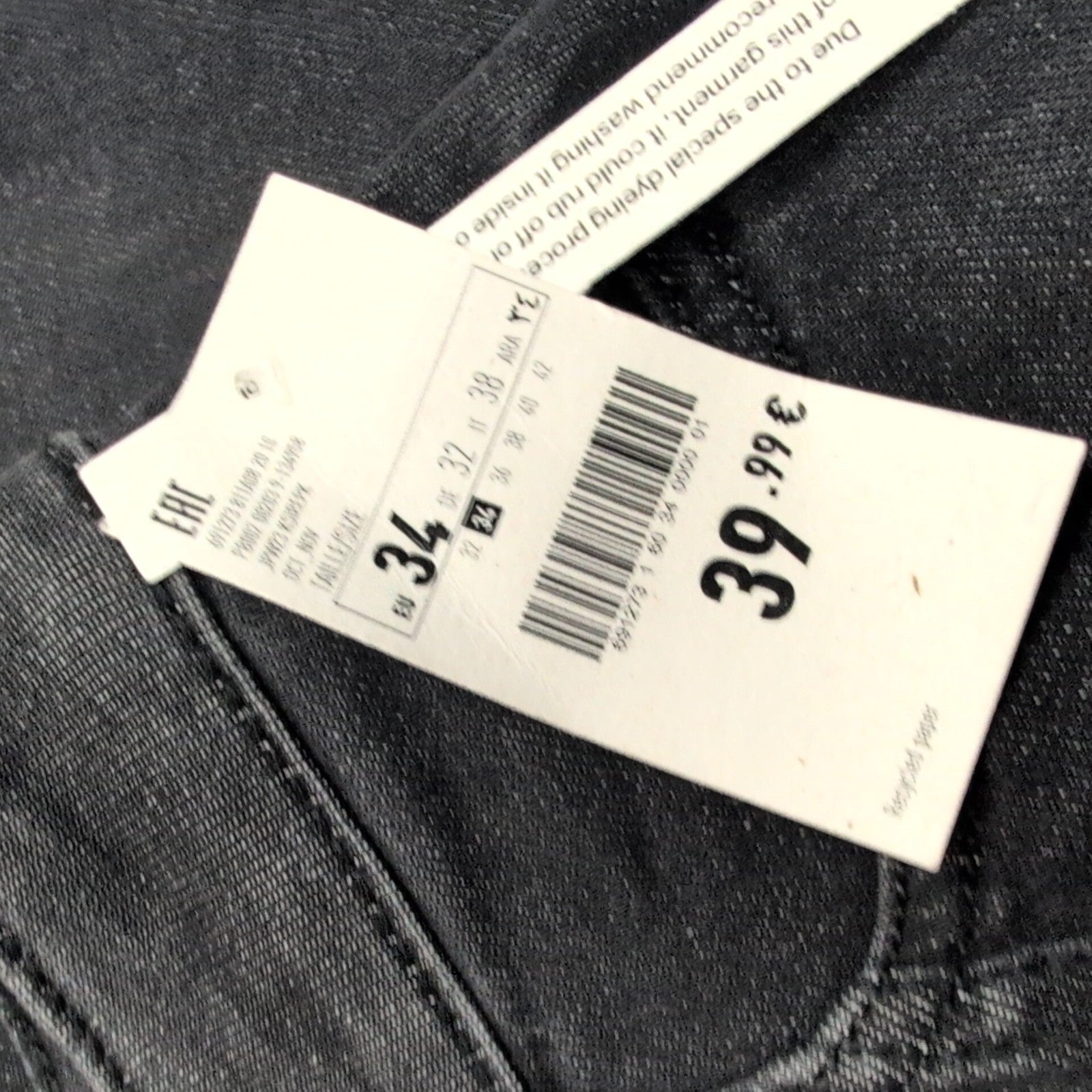 Jupe Longue Femme T34 Pimkie Jean Noir Stretch Neuve Étiquette 
