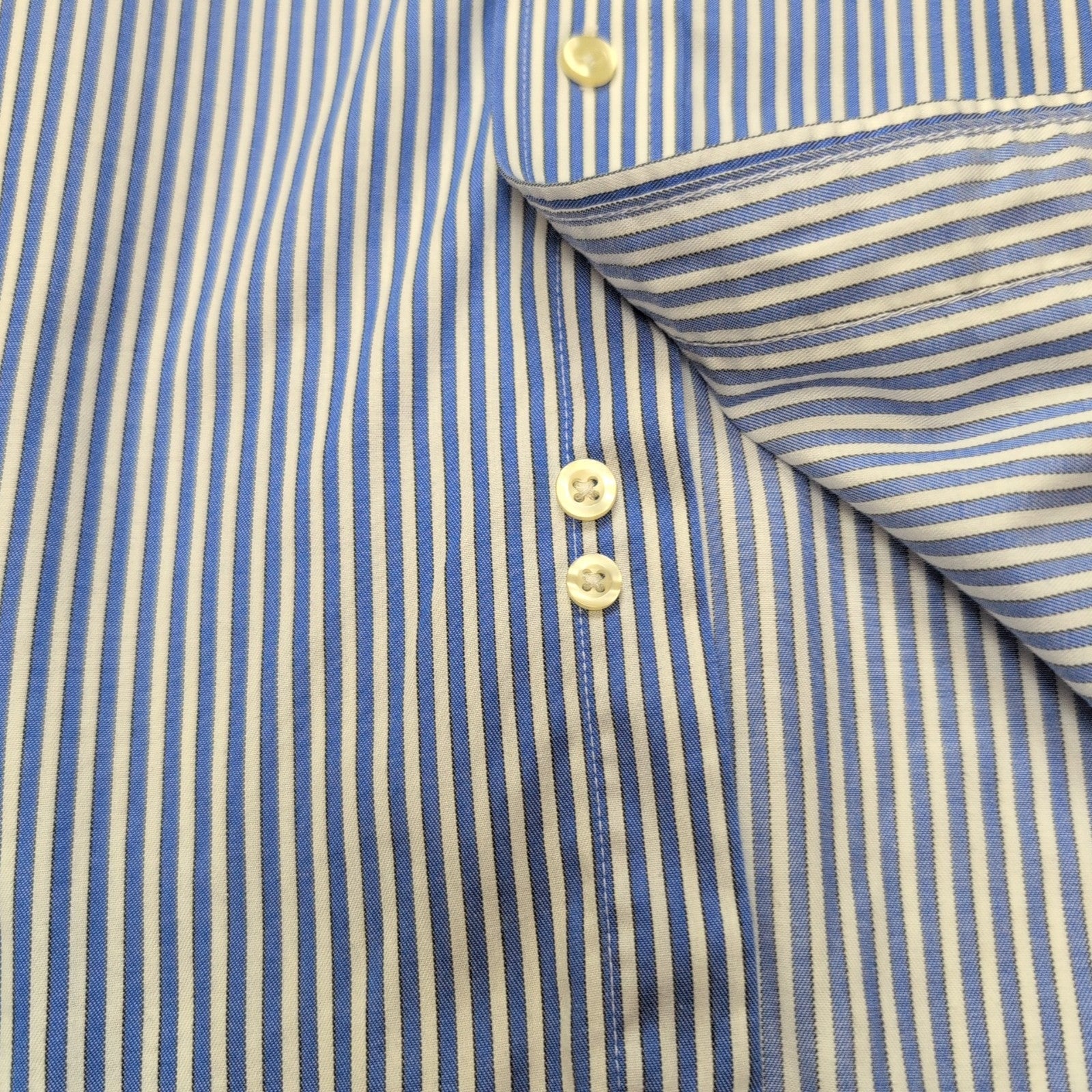 Chemise Chaps Bleue à Rayures Non Iron Stretch - Taille L/XL