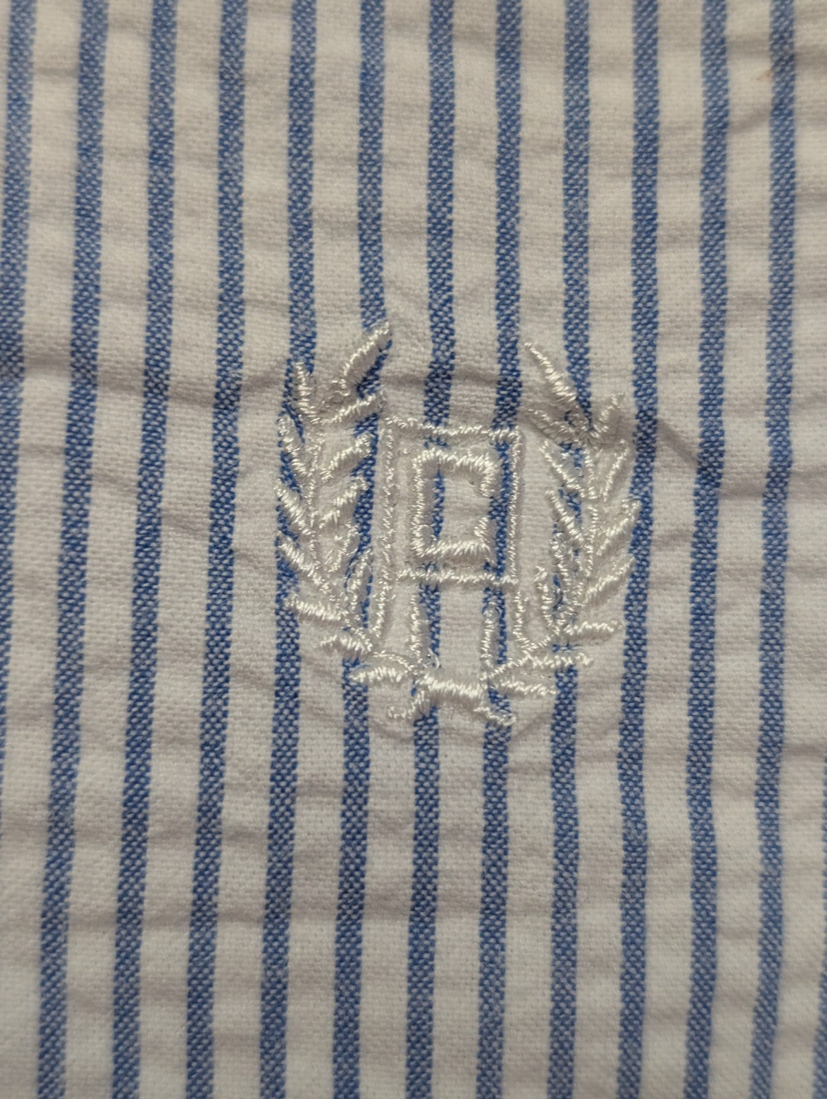 Chemise Chaps manches courtes bleu à rayures taille L #237msch