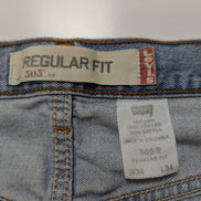 Jean Levi's 505 Regular Fit Vintage Homme W34 L34 Bleu Clair Denim Long