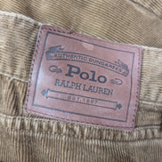 Pantalon Velours Côtelé Polo Ralph Lauren W38 L28 Beige Homme Vintage Jean