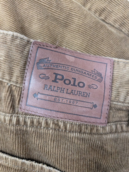 Pantalon Velours Côtelé Polo Ralph Lauren W38 L28 Beige Homme Vintage Jean