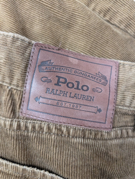 Pantalon Velours Côtelé Polo Ralph Lauren W38 L28 Beige Homme Vintage Jean