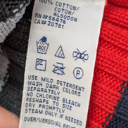 Pull TOMMY HILFIGER Femme Col Montant Maille Côtelée Multicouleurs Taille M
