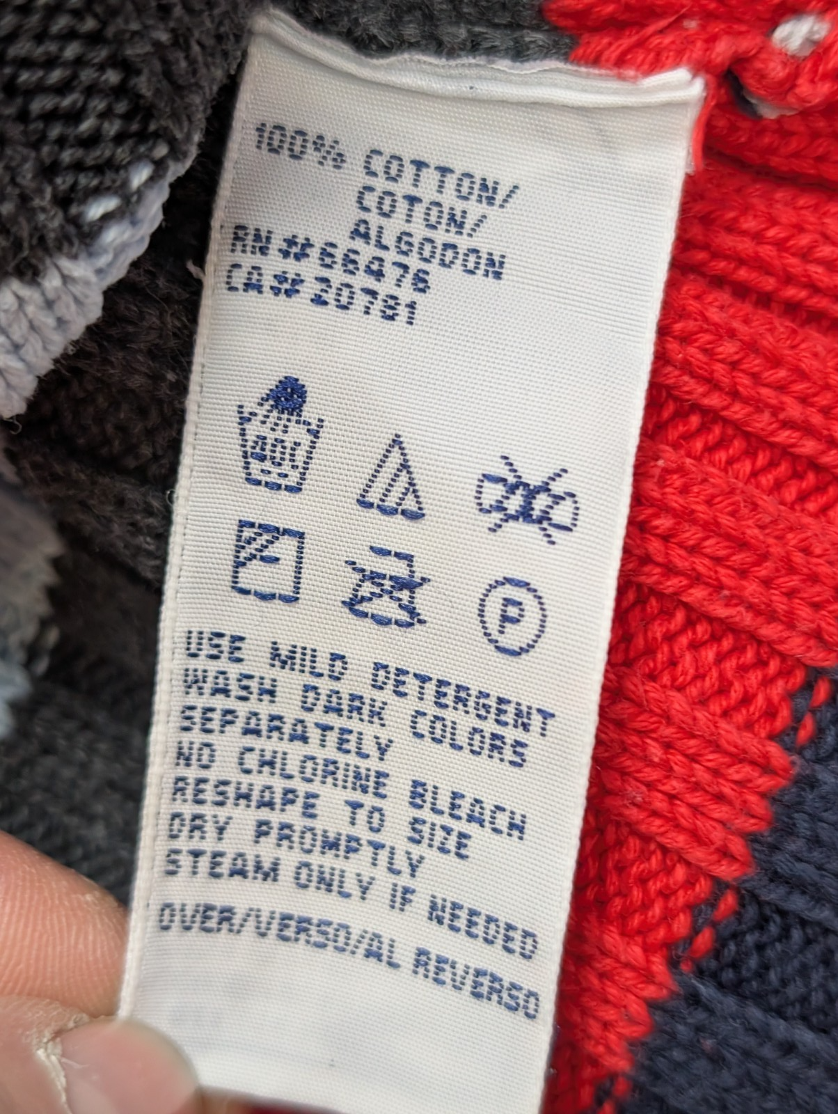 Pull TOMMY HILFIGER Femme Col Montant Maille Côtelée Multicouleurs Taille M