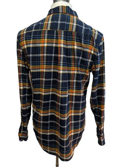 Chemise Flanelle Stretch US POLO ASSN S Coton Tartan Bleu Vert Casual |280S