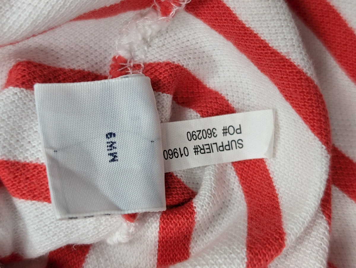 Polo manches courtes Polo Ralph Lauren XL blanc rayures rouges logo bleu