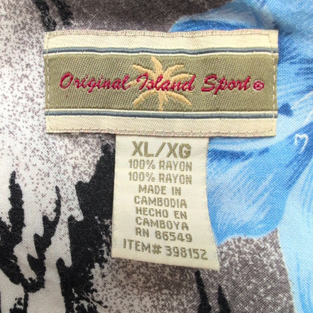 Chemise Hawaïenne Original Island Sport XL XXL Florale Rayonne