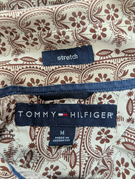 Chemise Tommy Hilfiger motifs fleurie marguerites taille M manches longues homme