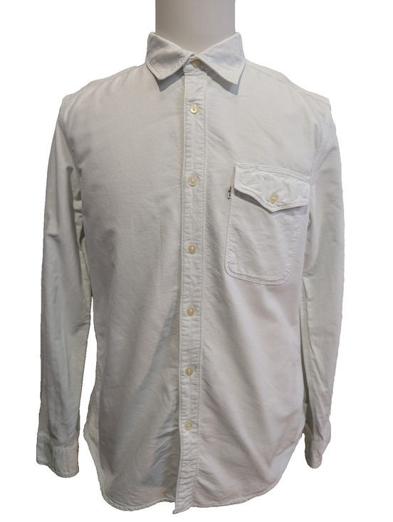 Chemise Levi's Blanche Coupe Slim Fit Manches Longues Taille L