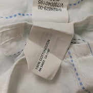 Chemise manches courtes GAP blanche rayures brodées taille M #704msch