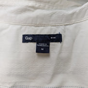Chemise manches courtes GAP blanche rayures brodées taille M #704msch