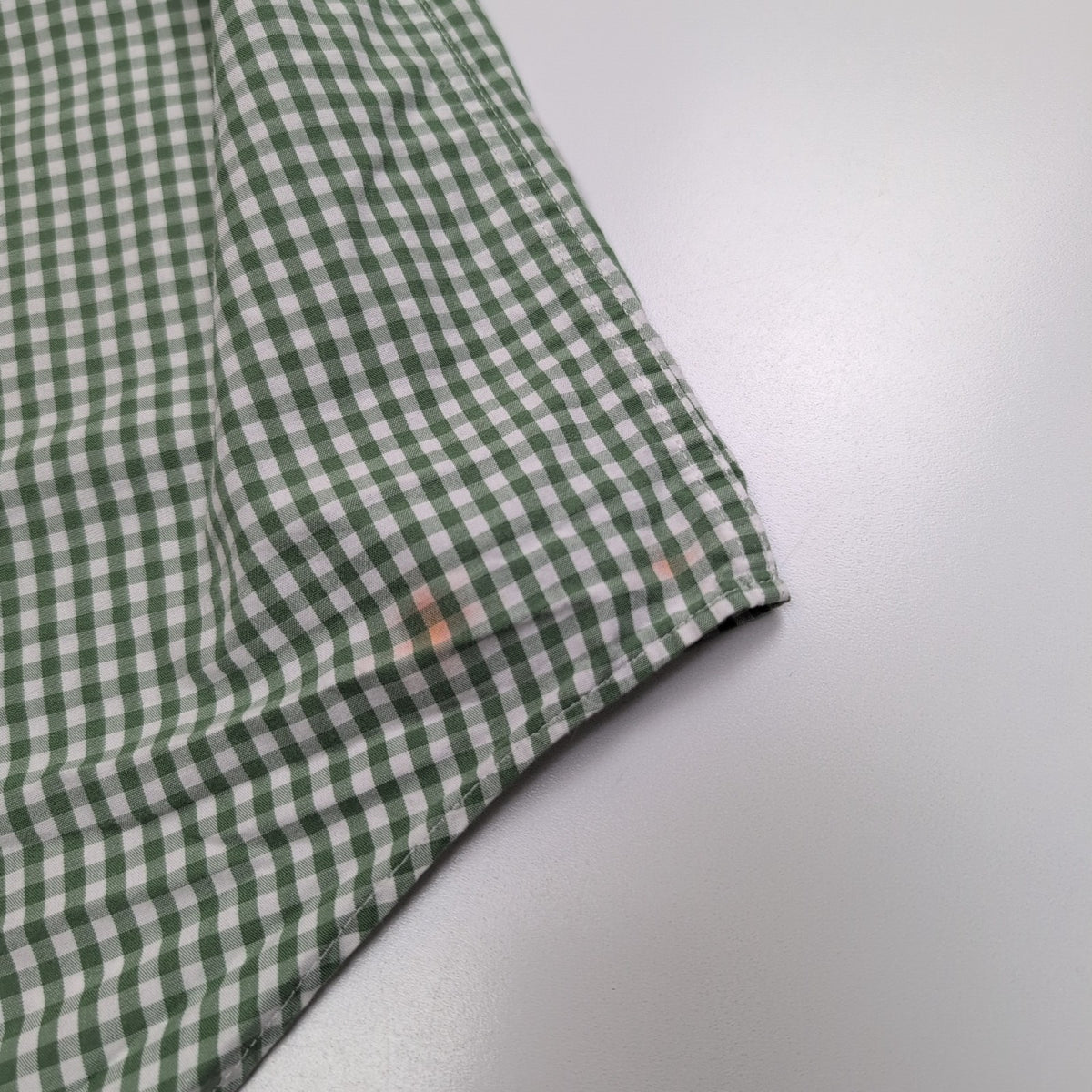 Chemise Lacoste 42 L Vert Blanc Vichy Regular Fit Logo Poche manches longues