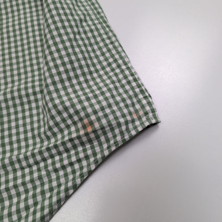 Chemise Lacoste 42 L Vert Blanc Vichy Regular Fit Logo Poche manches longues