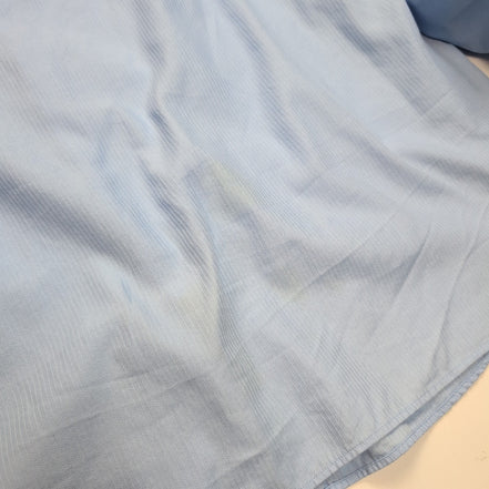 Chemise Nautica Bleu Clair Rayures Gaufrées Poignets Mousquetaires XXL