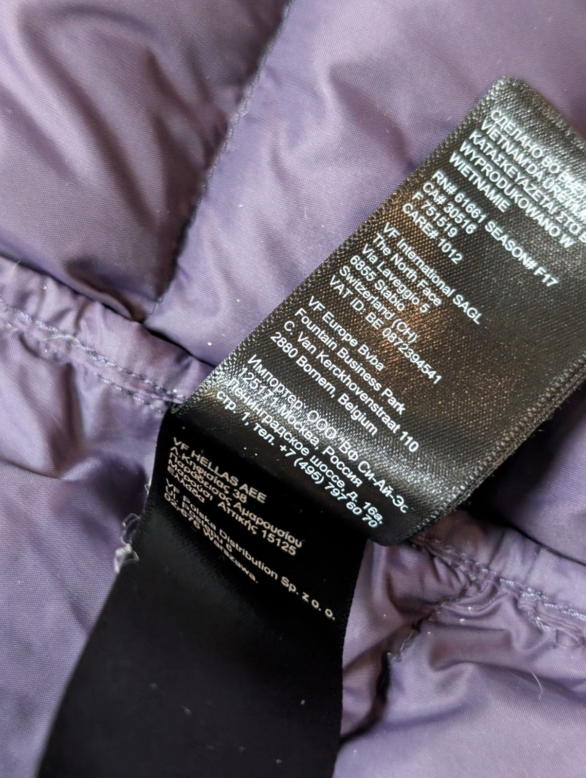 Doudoune Longue The North Face 550 Plumes Violet Foncé - Taille XS