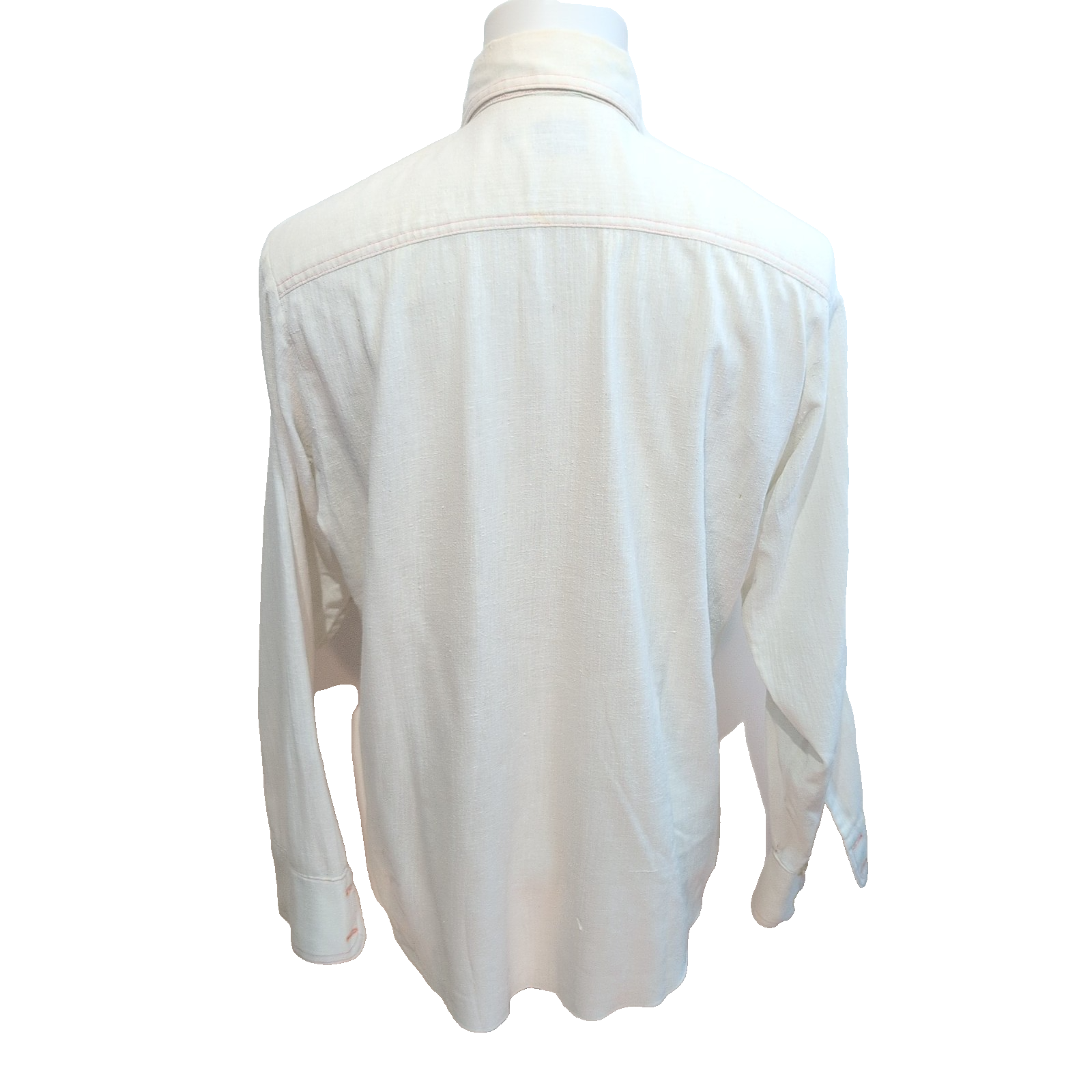 Chemise vintage H.I.S USA L col pointe grunge boutons translucides manches long