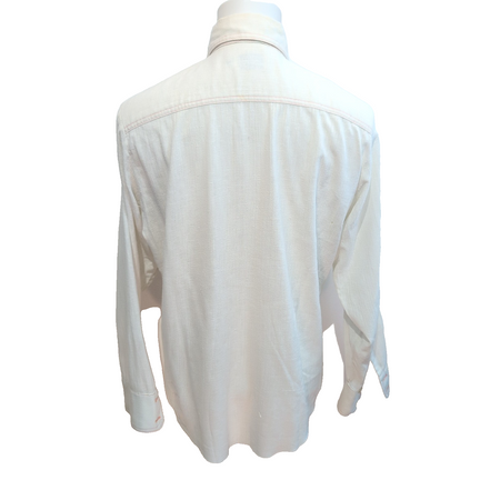 Chemise vintage H.I.S USA L col pointe grunge boutons translucides manches long