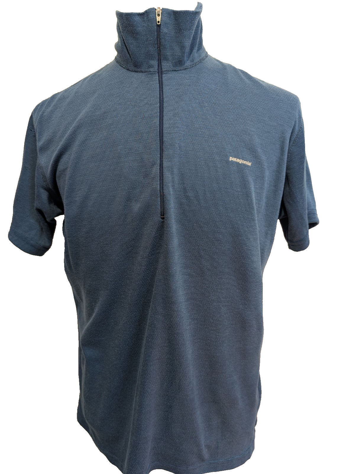 Polo Patagonia Capilene Bleu Col Zippé - Taille L Ajusté