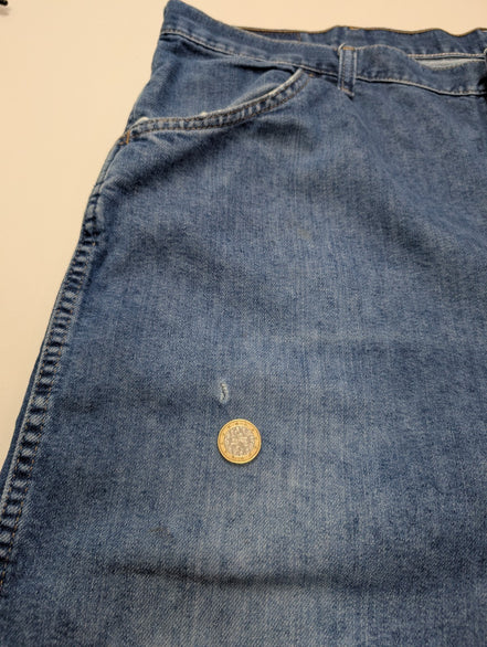 Jean Wrangler Homme Vintage Bleu W42 L29 Denim Pantalon Look Usé Distressed