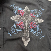 Chemise Eighty Eight M Noir Crucifix Imprimé 100% Coton manches longues