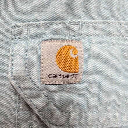 Chemise Carhartt 2XL Tall bleu clair Relaxed Fit coton workwear