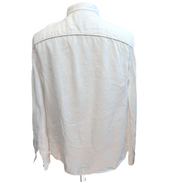 Chemise Armani Exchange LG 100% Lin Blanche 2 Poches Manches Retroussables