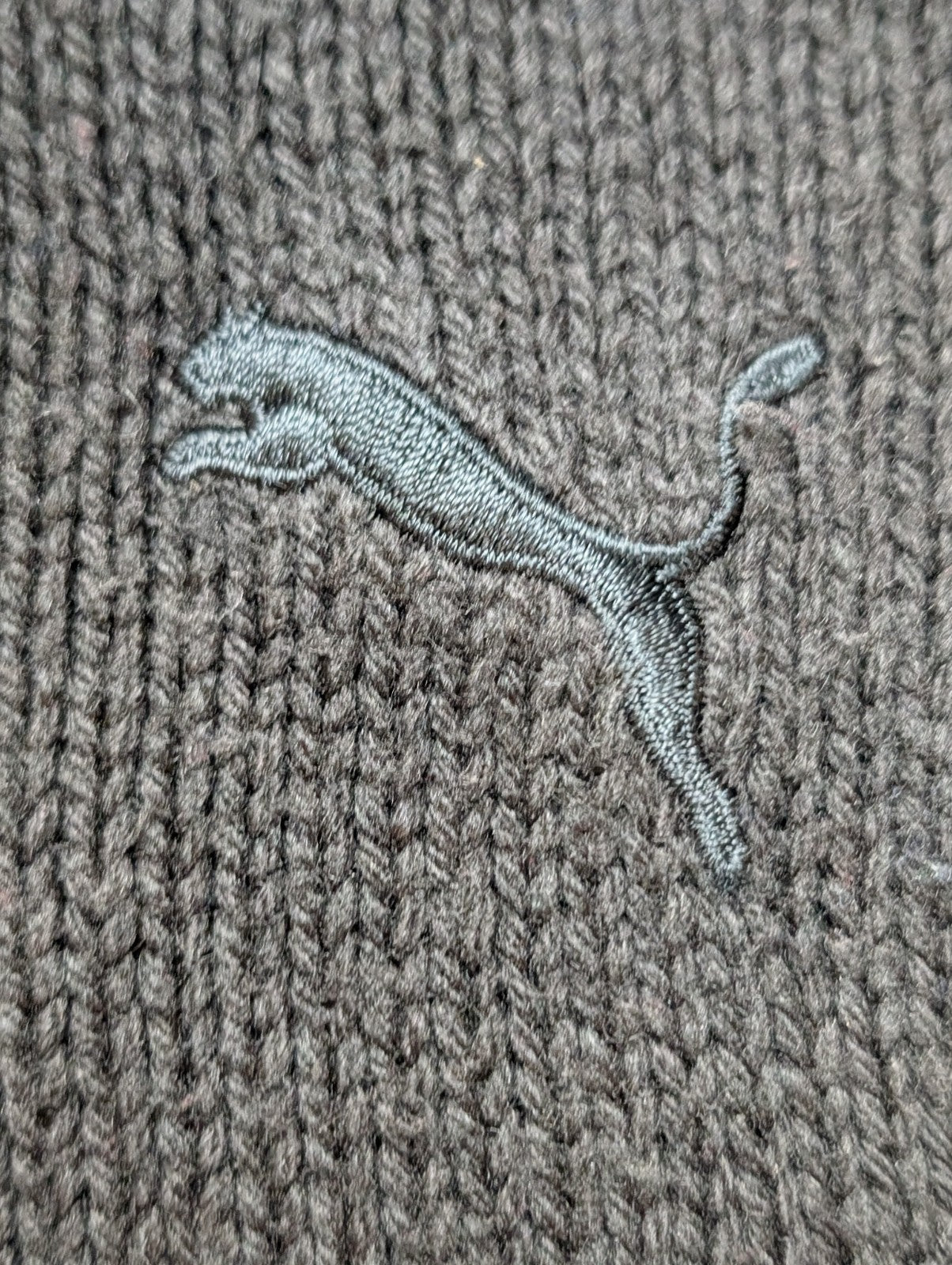 Pull Puma vintage noir double col zippé et boutonné Homme taille M