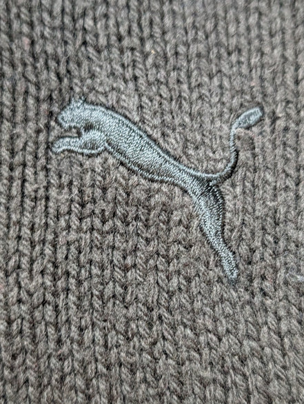 Pull Puma vintage noir double col zippé et boutonné Homme taille M