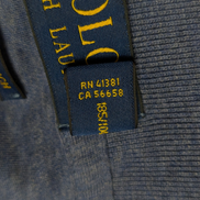 Polo manches courtes Polo Ralph Lauren XL bleu chiné logo orange Pima Soft Touch