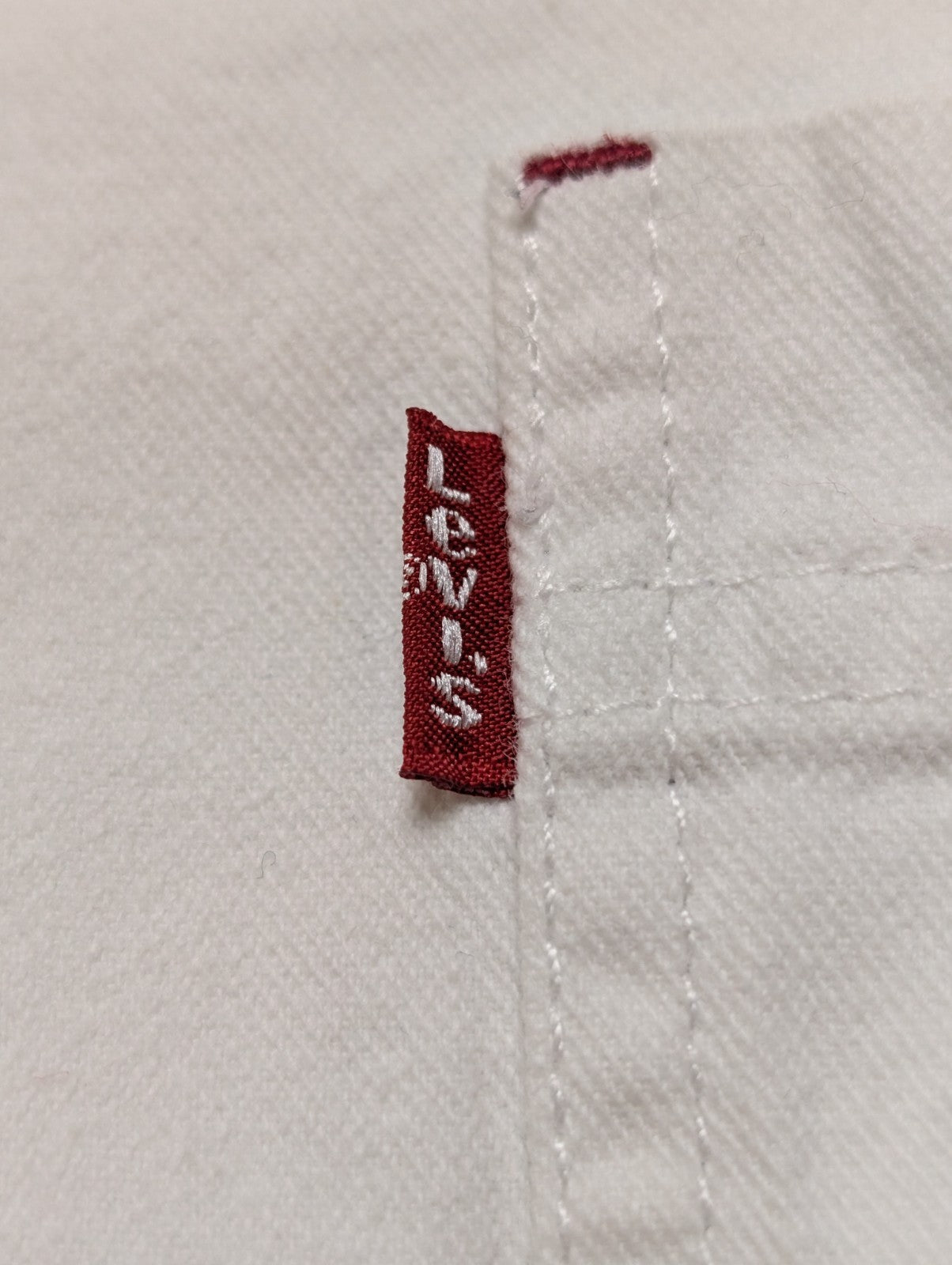 Chemise LEVI'S Jean Denim Blanc Manches Longues Red Tab - Taille L
